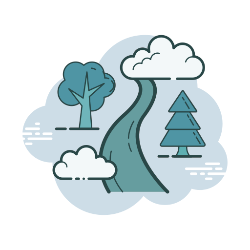 En stig som leder framåt genom skogen